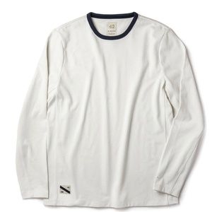 Taylor Stitch - Tracksmith Collaboration  - The Heavy Bag Long Sleeve in Natural